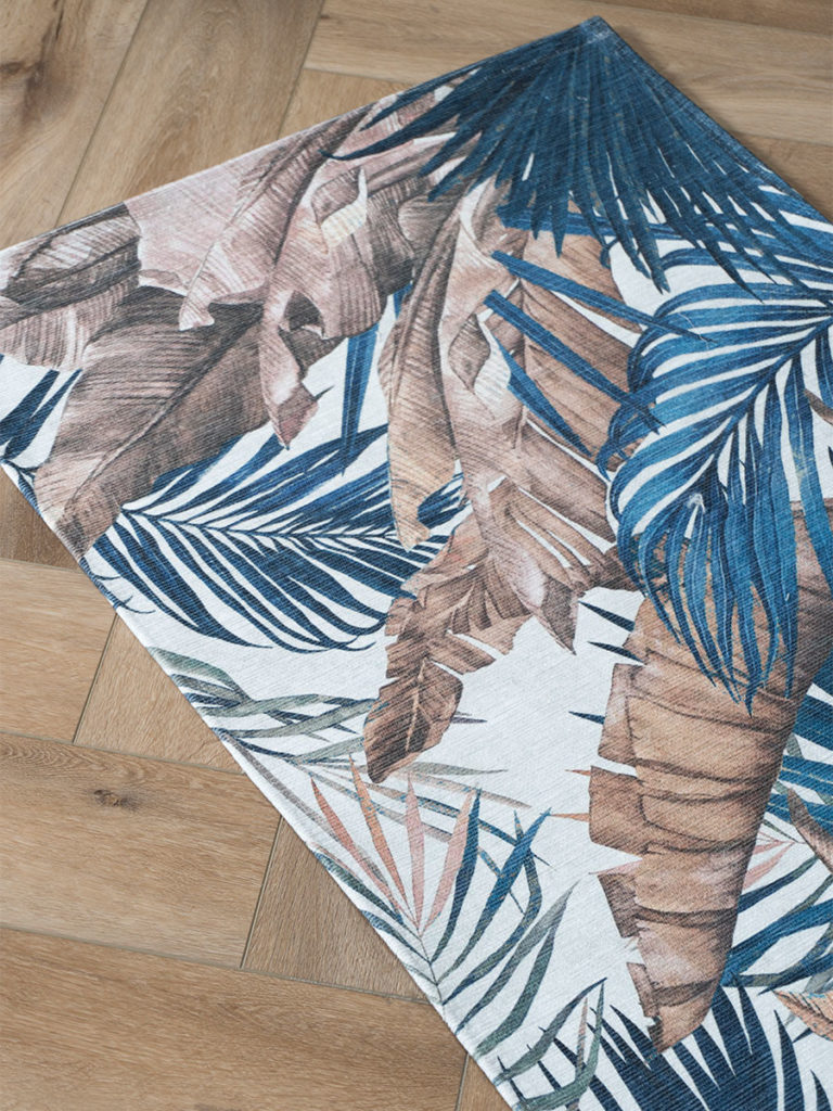 Vloerkleed Palm Blue 70 x 140 cm - Afbeelding 3