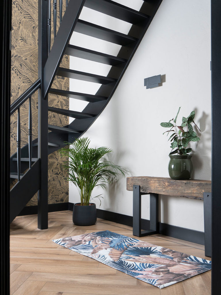 Vloerkleed Palm Blue 70 x 140 cm - Afbeelding 2