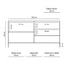 TV Dressoir Luuk Zwart Mangohout 120 cm - Afbeelding 2