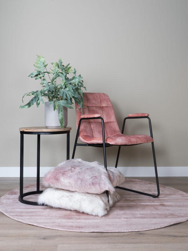 Karpet Viscose Rond Pink ø200 cm - Afbeelding 4