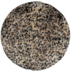 Vloerkleed Donsie Black/Brown Rond ø160 cm