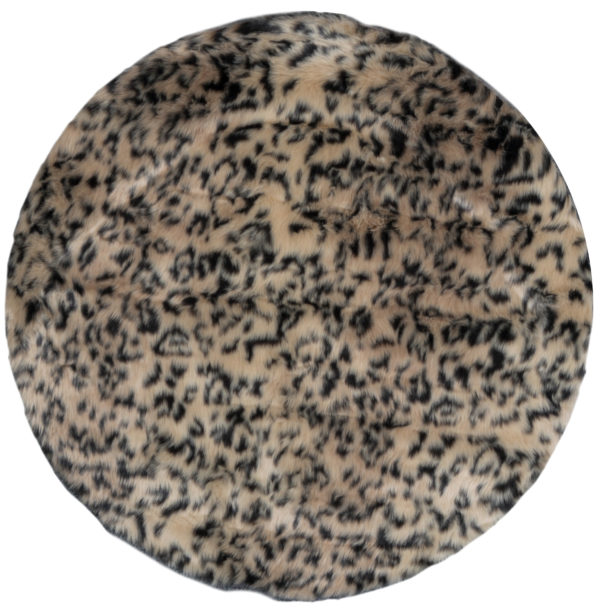 Vloerkleed Donsie Black/Brown Rond ø160 cm