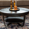 Salontafel Cilamon - 70 cm - Zwart blad - Zwart onderstel - Afbeelding 3