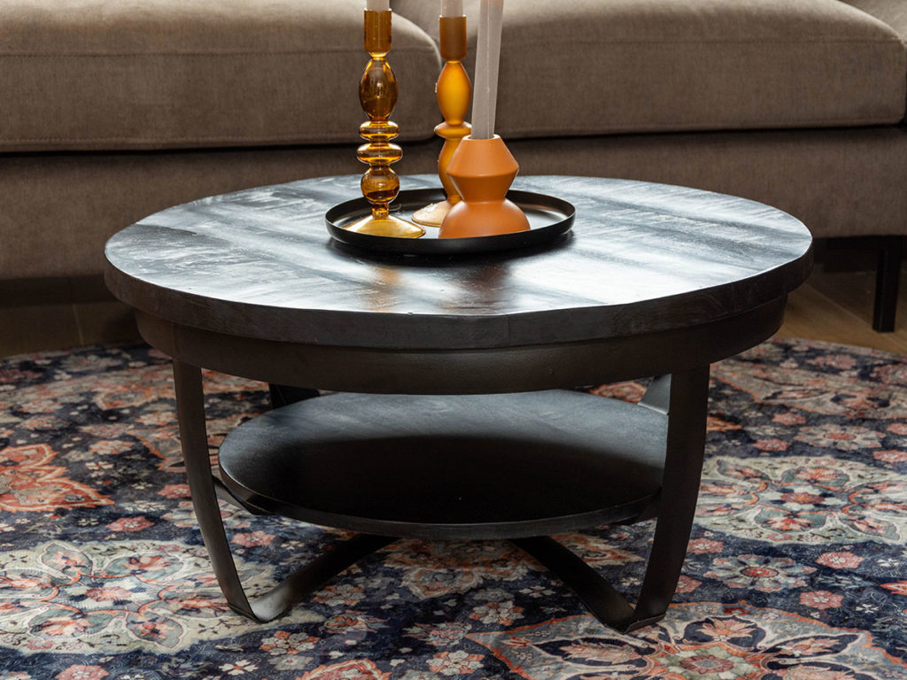 Salontafel Cilamon - 70 cm - Zwart blad - Zwart onderstel - Afbeelding 3