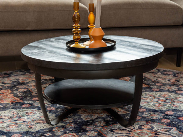 Salontafel Cilamon - 70 cm - Zwart blad - Zwart onderstel - Afbeelding 3