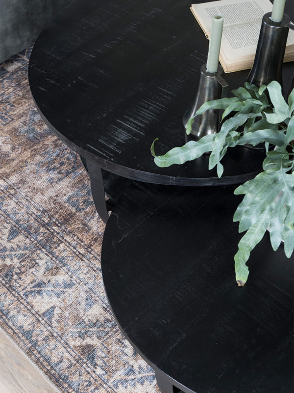 Salontafel Cilamon - 70 cm - Zwart blad - Zwart onderstel - Afbeelding 5