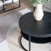 Salontafel Delhi Zwart Mangohout Rond 43 x ø70 cm - Afbeelding 2