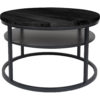 Salontafel Delhi Zwart Mangohout Rond 43 x ø70 cm