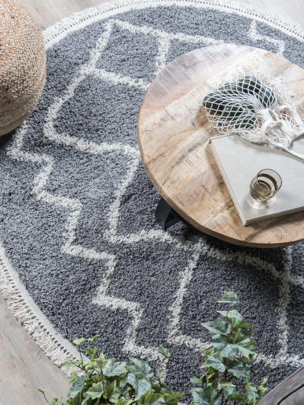 Vloerkleed Marrakesh Grey Rond ø80 cm - Afbeelding 2