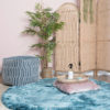 Vloerkleed Donsie Blue Rond ø180 cm - Afbeelding 3