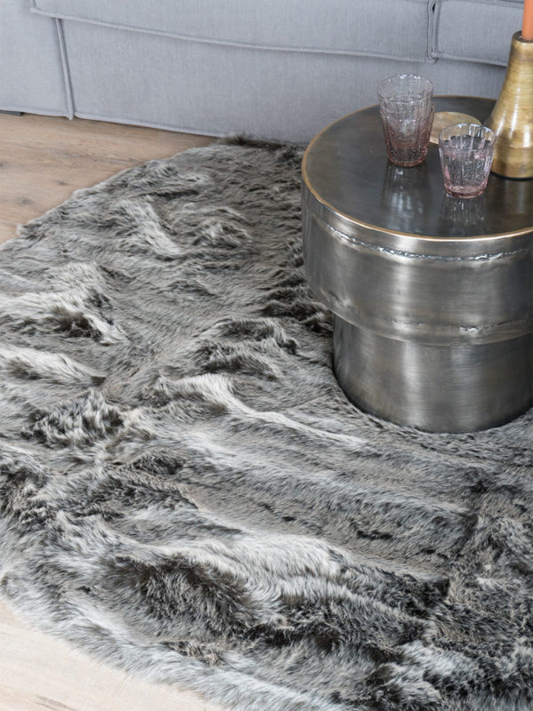 Vloerkleed Donsie Antraciet Rond ø160 cm - Afbeelding 2