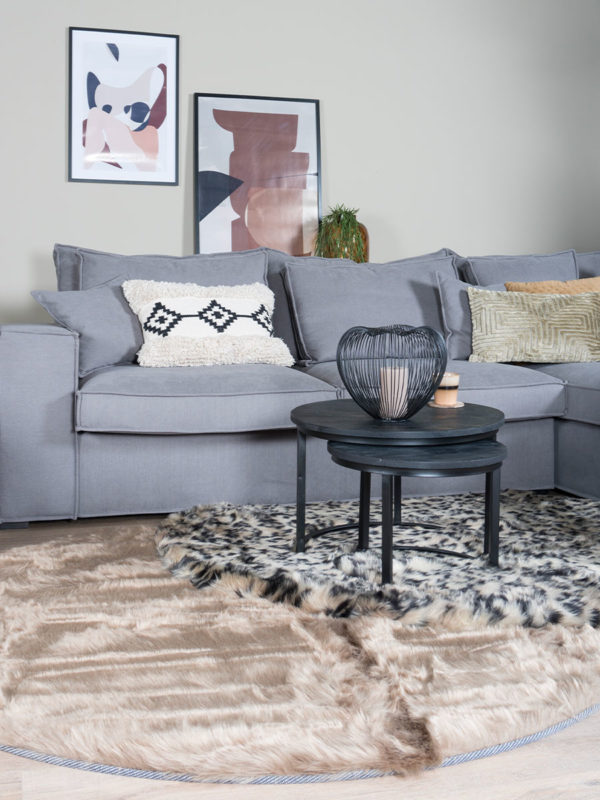 Vloerkleed Donsie Brown Rond ø160 cm - Afbeelding 5