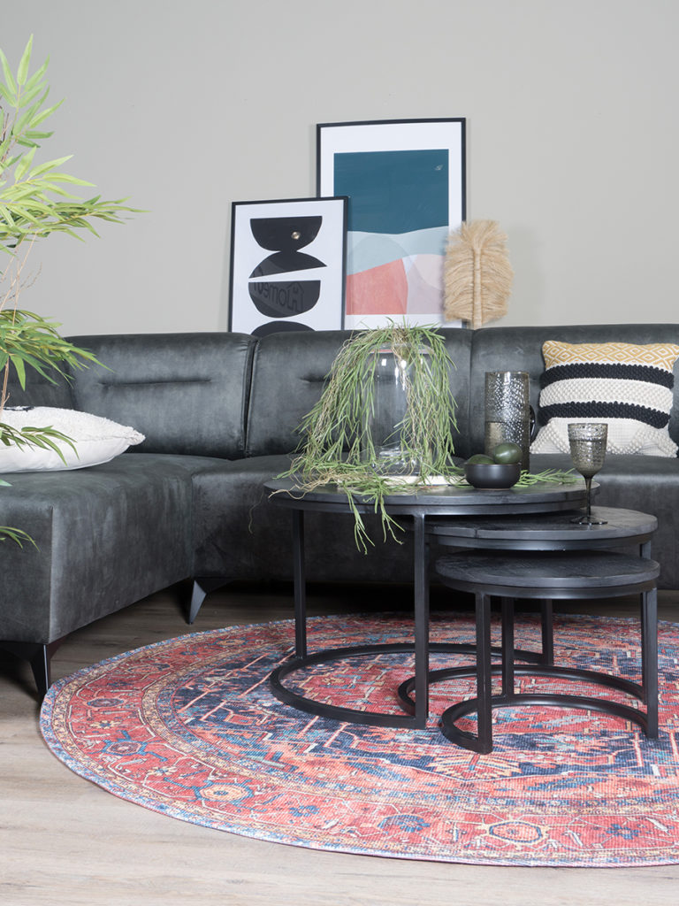 Vloerkleed Heris Red 01 Rond ø160 cm - Afbeelding 4