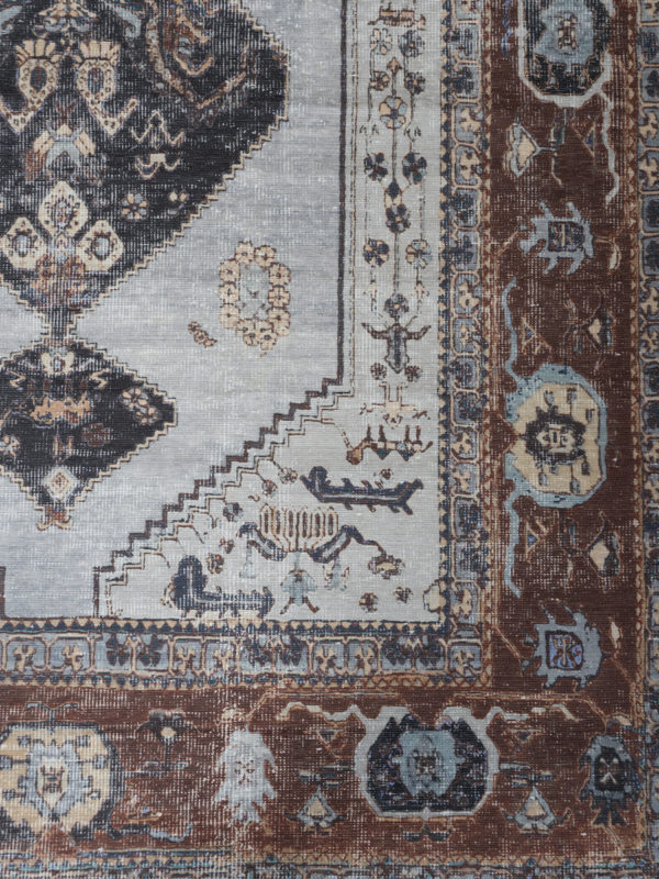 Vloerkleed Karaca Antraciet/Brown 09 - 160 x 230 cm - Afbeelding 3