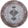 Vloerkleed Karaca Antraciet/Brown 09 Rond ø160 cm