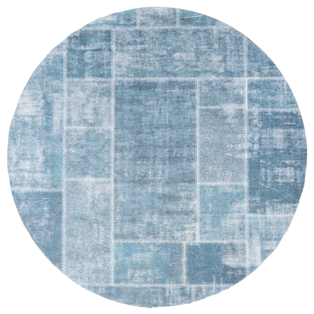 Karpet Mijnen Rond Grijs/Blauw ø120 cm