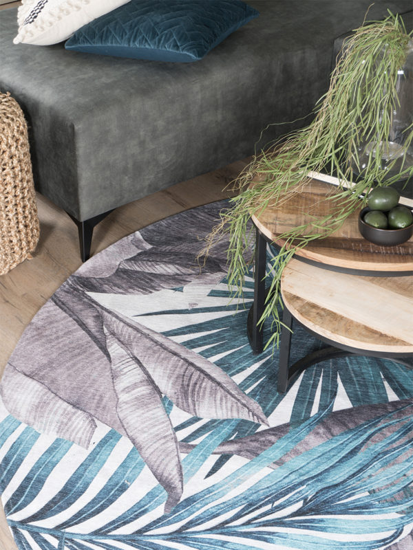 Vloerkleed Palm Green Rond ø160 cm - Afbeelding 5