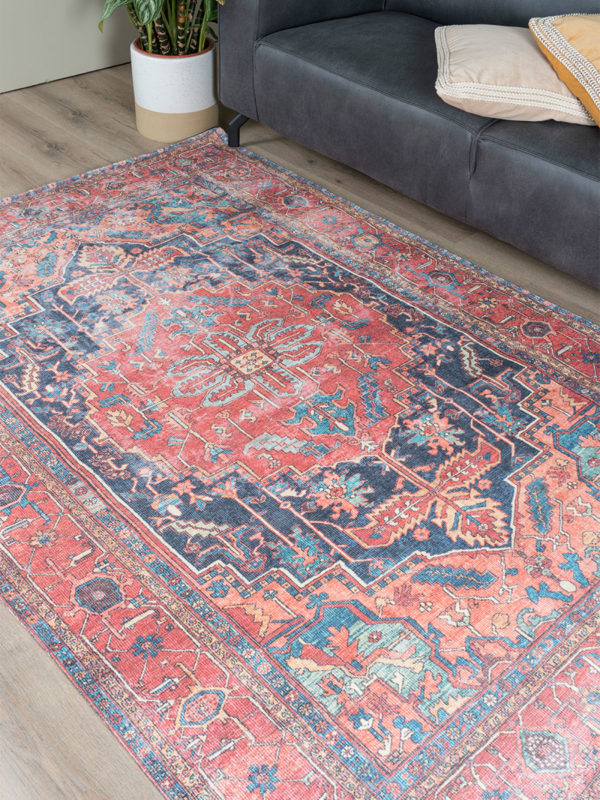 Vloerkleed Heris Red 01 - 160 x 230 cm - Afbeelding 4