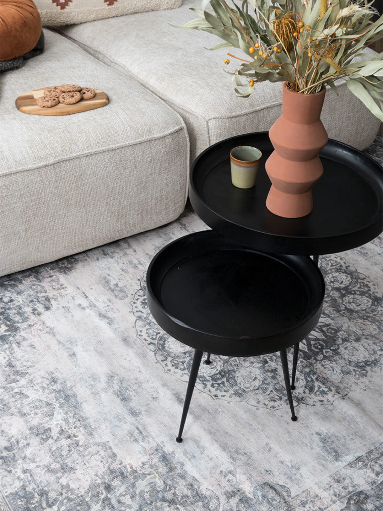 Salontafel Sarno Zwart 40 x 40 cm - Afbeelding 5