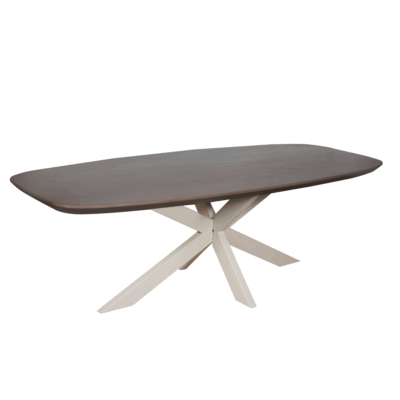 Eettafel Madison Walnoot | 240 cm | Deens Ovaal | Poot Zand