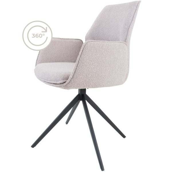Eetkamerstoel Miley - Bouclé - Naturel - Afbeelding 2
