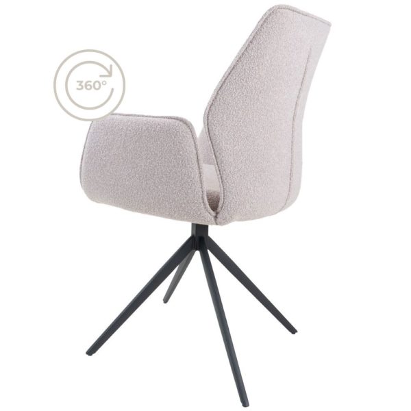Eetkamerstoel Miley - Bouclé - Naturel - Afbeelding 3