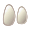 Spiegel Lou | 60 cm | Zand - Afbeelding 3