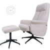 Relaxfauteuil Bindy + Hocker - Bouclé - Naturel - Afbeelding 2