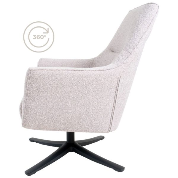 Fauteuil Ties - Bouclé - Naturel - Afbeelding 2