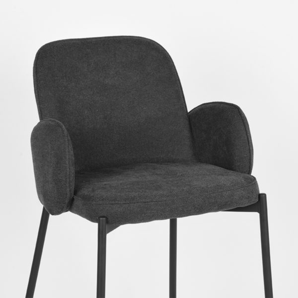 D-MAXX Barkruk Jari - Antraciet - Weave - Zithoogte 65 - Afbeelding 6