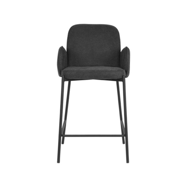 D-MAXX Barkruk Jari - Antraciet - Weave - Zithoogte 65 - Afbeelding 3