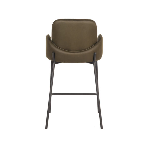 D-MAXX Barkruk Jari - Army green - Microfiber - Zithoogte 65 - Afbeelding 5