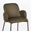 D-MAXX Barkruk Jari - Army green - Microfiber - Zithoogte 65 - Afbeelding 6