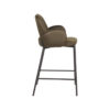 D-MAXX Barkruk Jari - Army green - Microfiber - Zithoogte 65 - Afbeelding 4