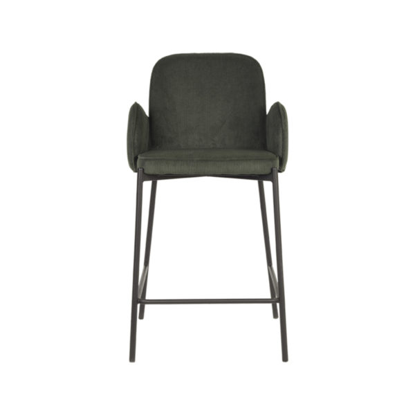 D-MAXX Barkruk Jari - Army green - Ribcord - Zithoogte 65 - Afbeelding 3
