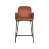 D-MAXX Barkruk Jari - Cognac - Microfiber - Zithoogte 65 - Afbeelding 3