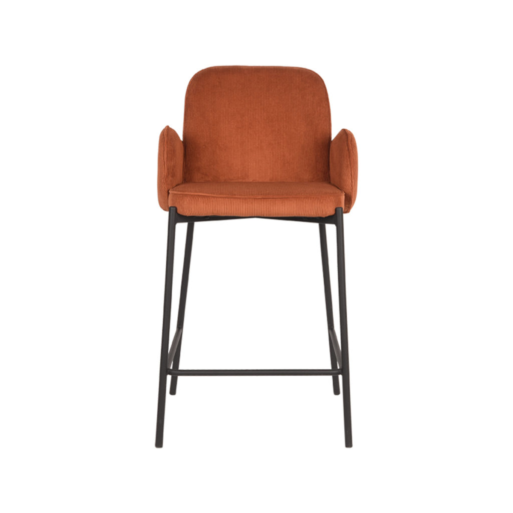 D-MAXX Barkruk Jari - Rust - Ribcord - Zithoogte 65 - Afbeelding 4