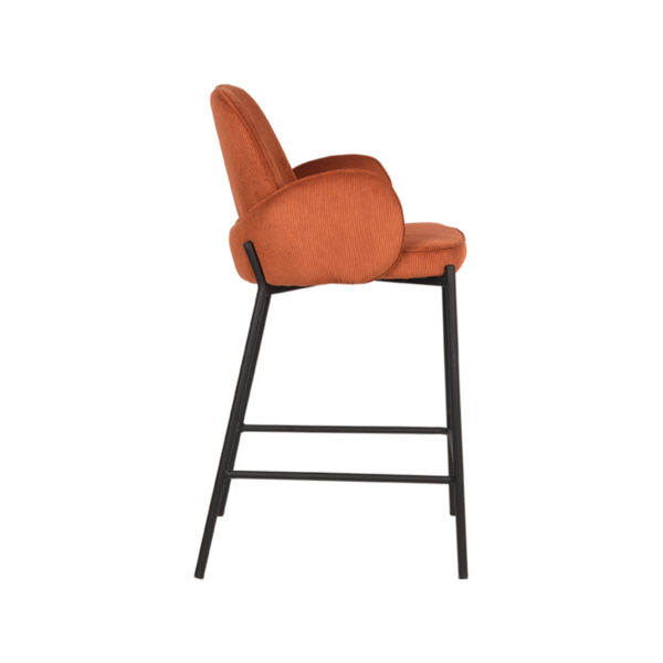 D-MAXX Barkruk Jari - Rust - Ribcord - Zithoogte 65 - Afbeelding 5