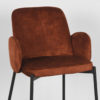 D-MAXX Barkruk Jari - Rust - Velours - Zithoogte 65 - Afbeelding 6