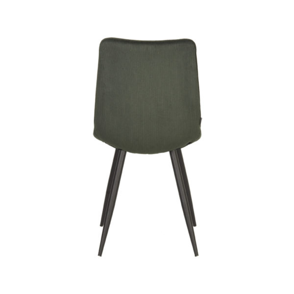 LABEL51 Eetkamerstoel Jort - Army green - Ribcord - Black Frame - Afbeelding 4