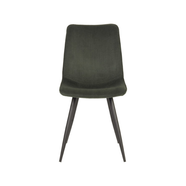 LABEL51 Eetkamerstoel Jort - Army green - Ribcord - Black Frame - Afbeelding 2