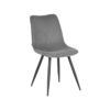 LABEL51 Eetkamerstoel Jort - Donkergrijs - Ribcord - Black Frame