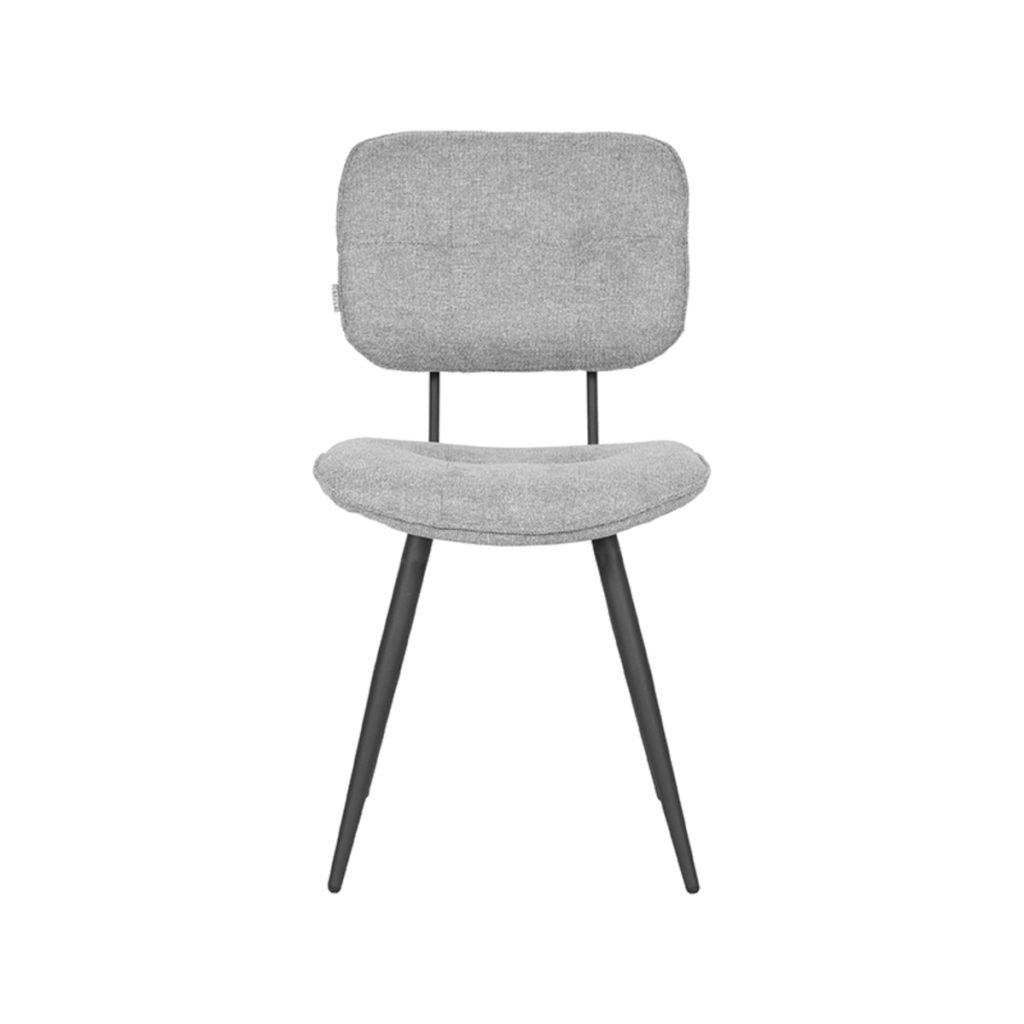 LABEL51 Eetkamerstoel Lux - Zinc - Weave - Black Frame - Afbeelding 2