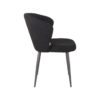 LABEL51 Eetkamerstoel Whirl - Zwart - Teddy - Black Frame - Afbeelding 3