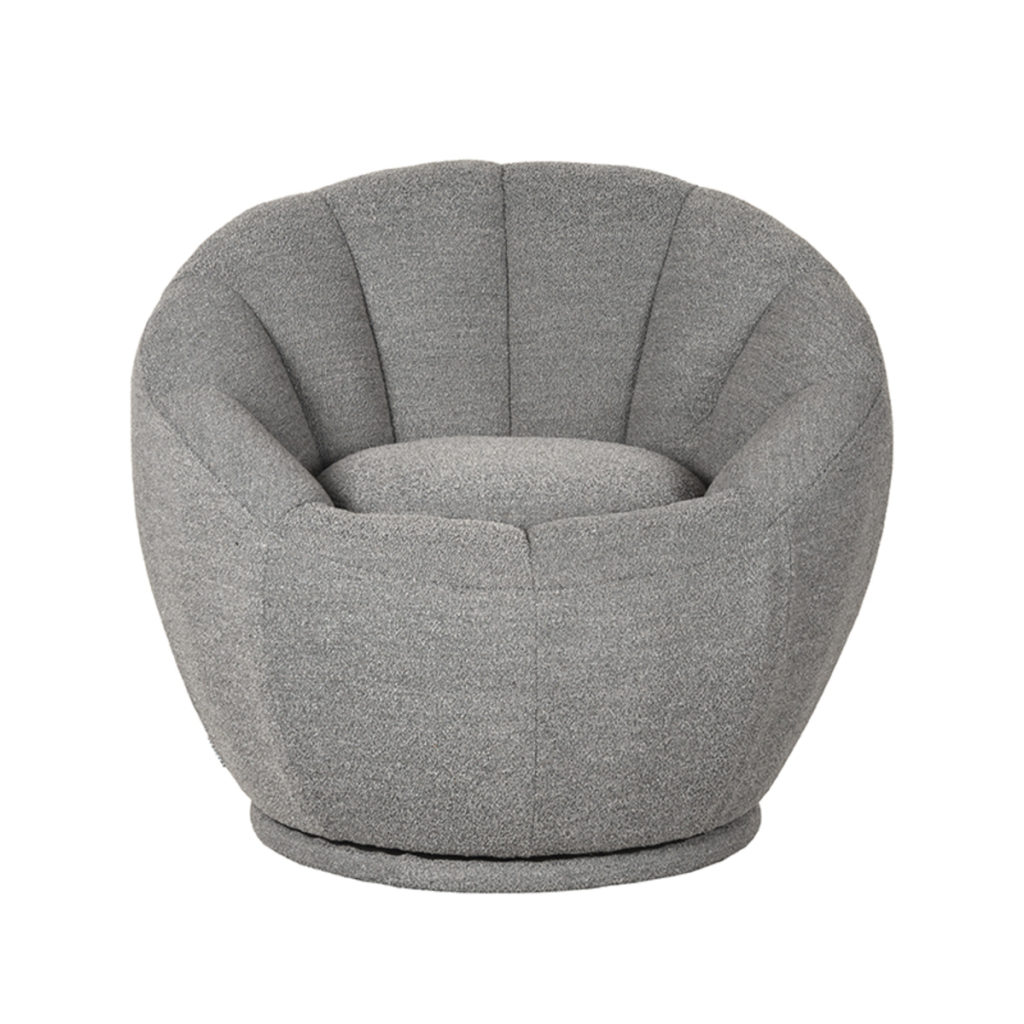 LABEL51 Fauteuil Crown - Grijs - Boucle - Afbeelding 3