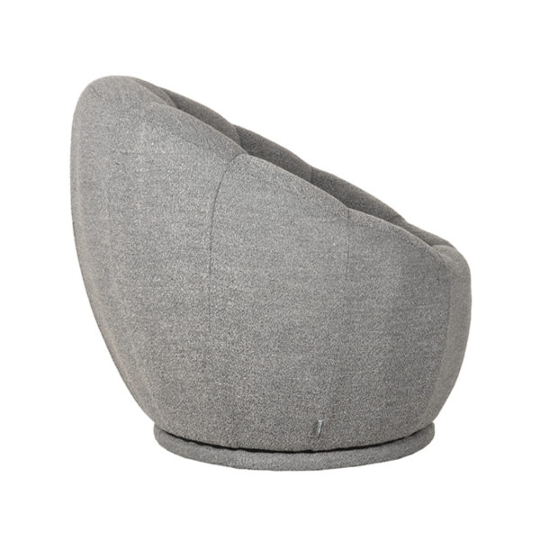 LABEL51 Fauteuil Crown - Grijs - Boucle - Afbeelding 4