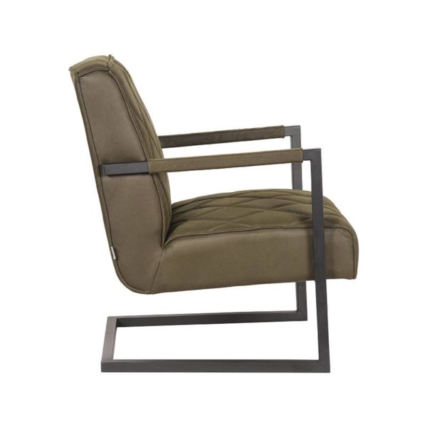 D-MAXX Fauteuil Denmark - Army green - Microfiber - Afbeelding 3