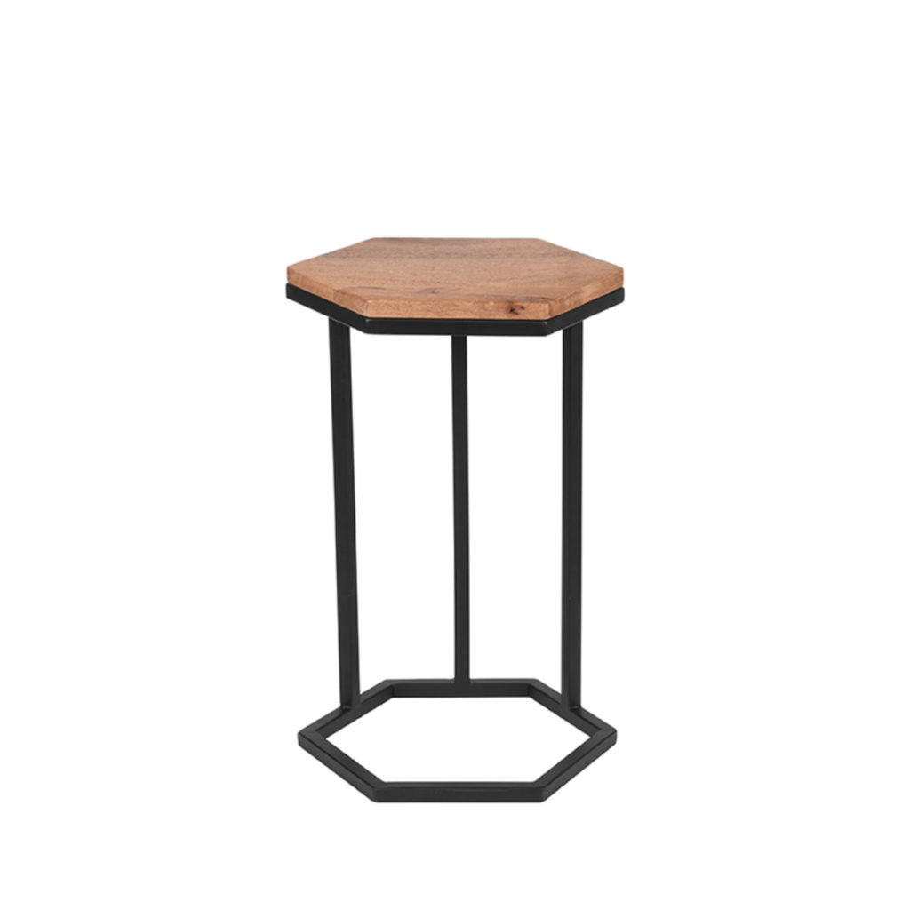 D-MAXX Bijzettafel Slide - Rough - Mangohout - Afbeelding 2