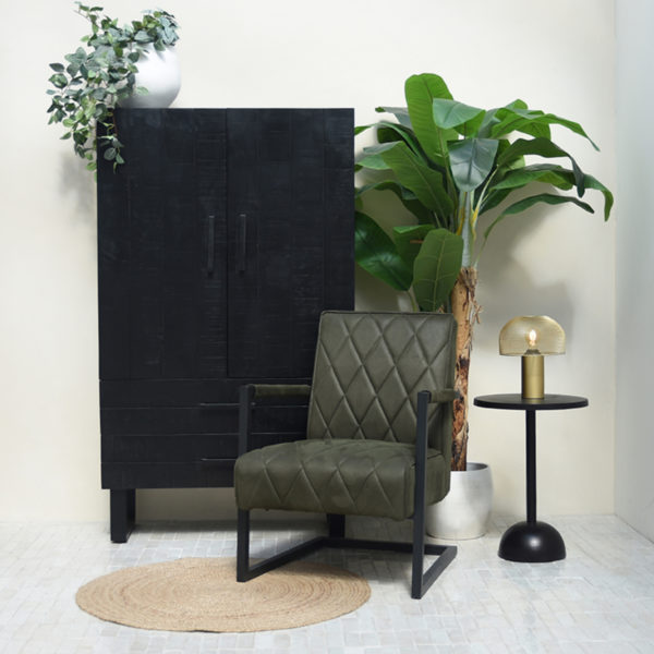 D-MAXX Fauteuil Denmark - Army green - Microfiber - Afbeelding 6