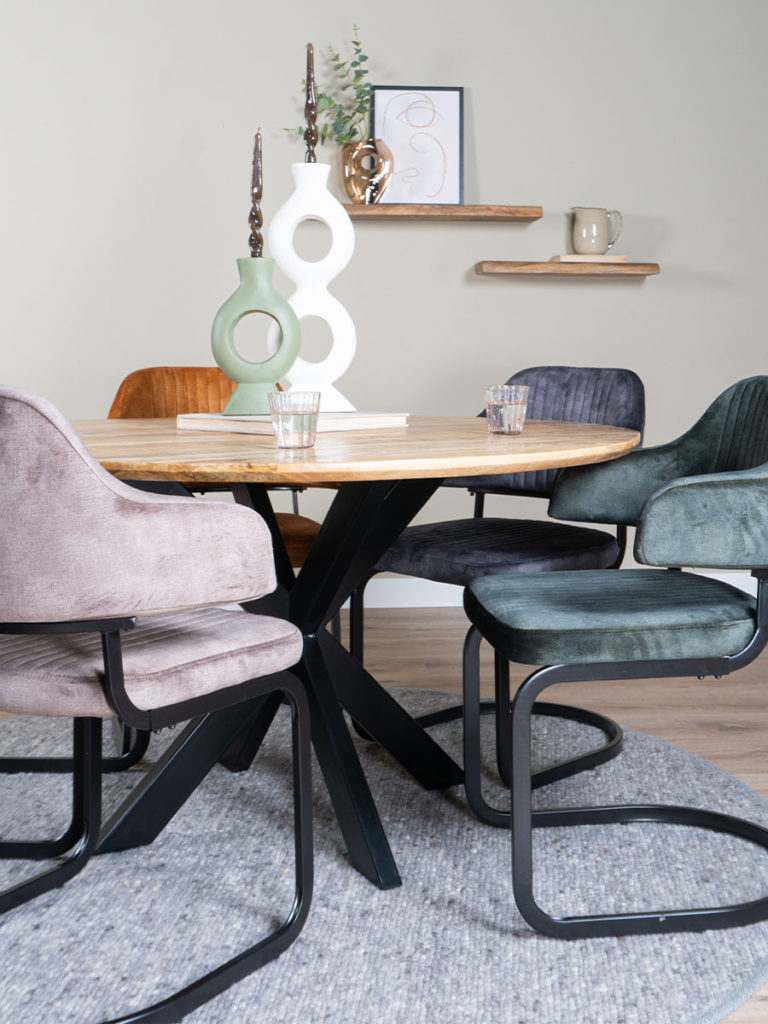 Eetkamerstoel Fox Army Green 21 - Vintage Velvet - Afbeelding 5